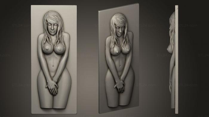 Figurines of girls (Pudique, STKGL_0123) 3D models for cnc